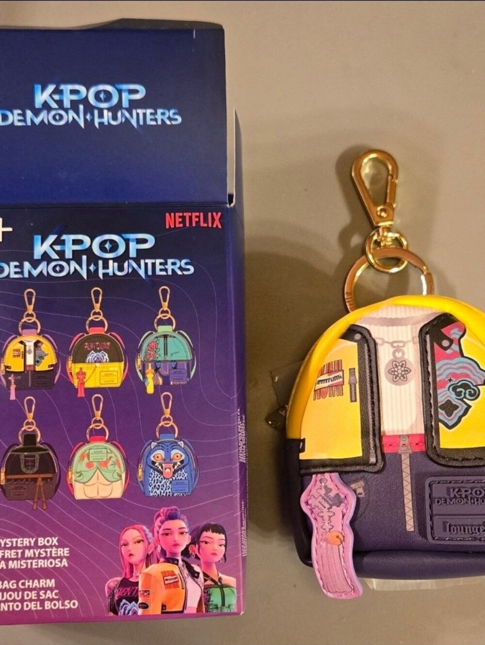 Loungefly K-Pop Demon Hunters Cosplay Mystery Mini Backpack Keychain Charm Rumi